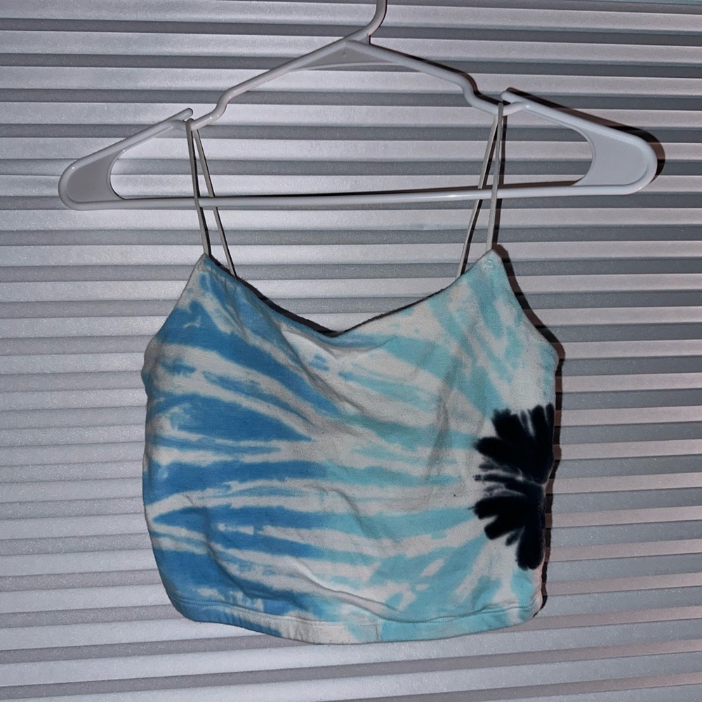 Aeropostale Blue Tie-Dye Women's Top